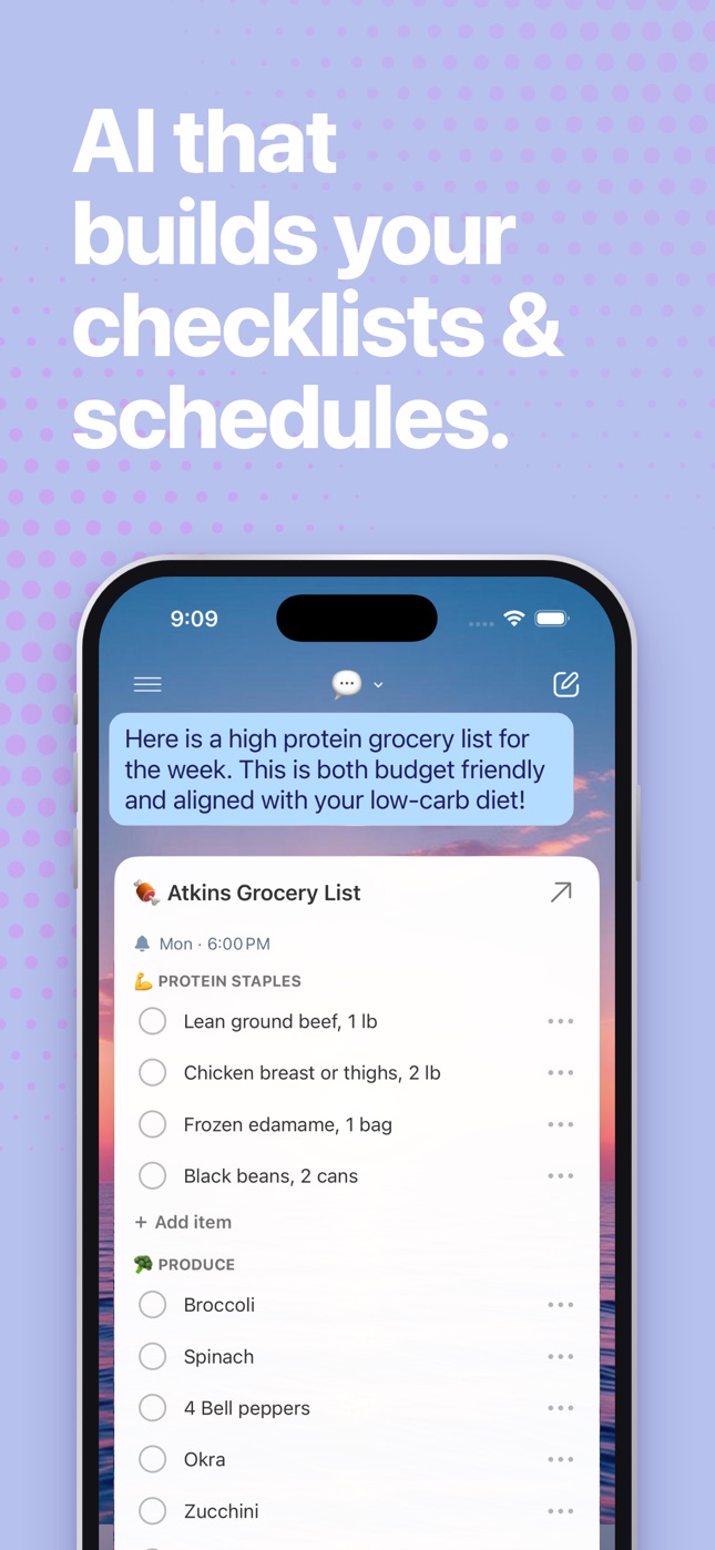 AI that builds your checklists and schedules