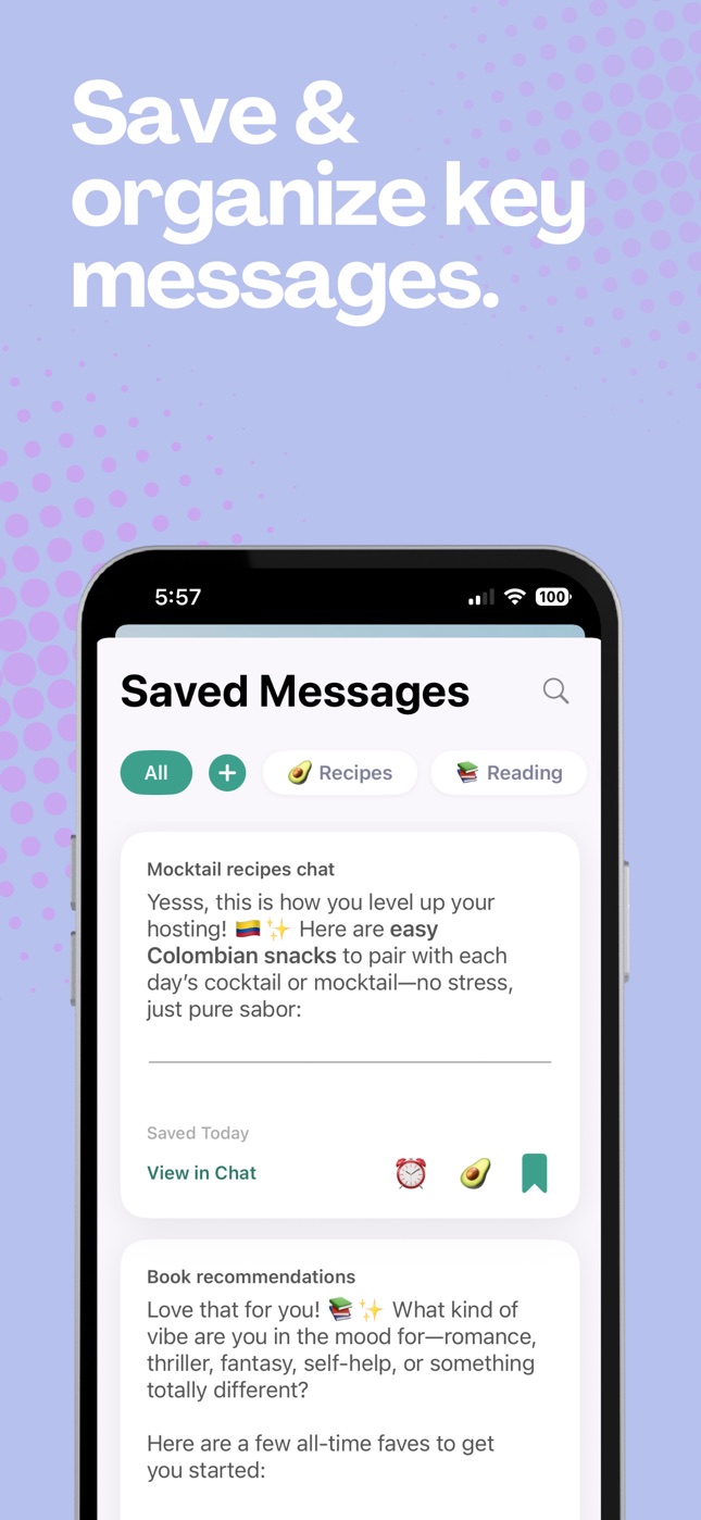 Saved messages